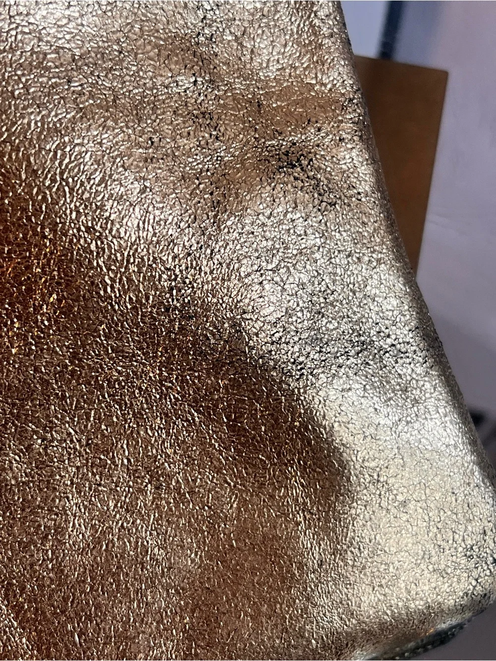 Marc Jacobs Metallic Gold Leather Wristlet Clutch